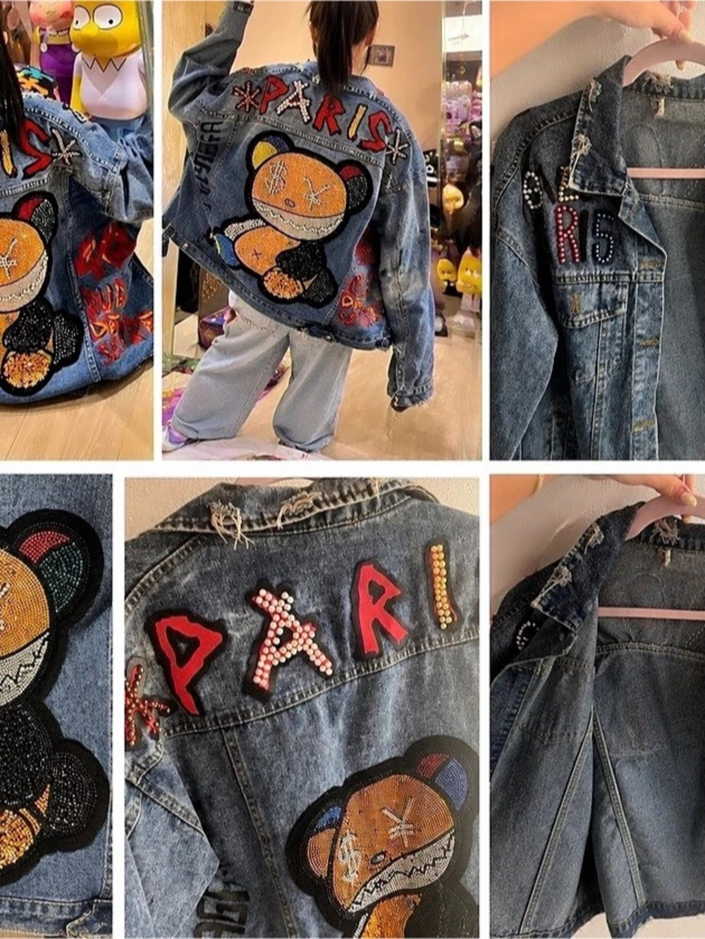 Embellished Blue Denim Jacket